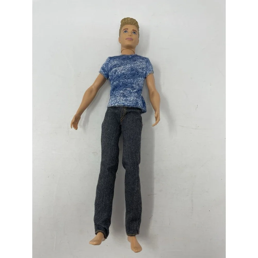 2015 Mattel Ken Fashionistas Doll DGY67 Blonde Hair Blue‎ Shirt Jeans 12